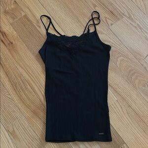 Black Lace Trim Camisole